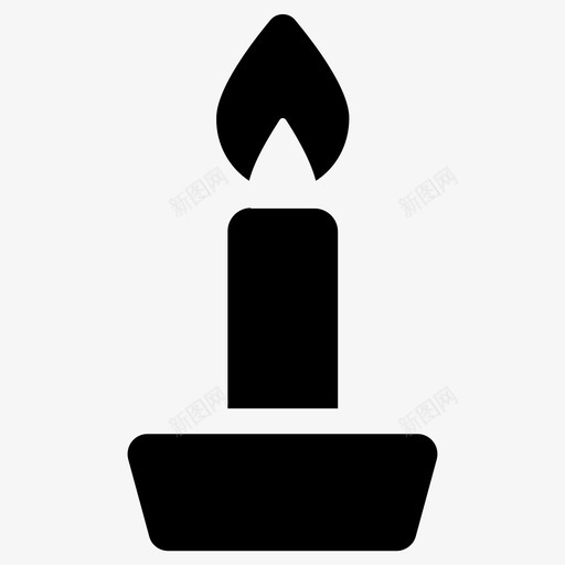 蜡烛装饰火焰图标svg_新图网 https://ixintu.com 浪漫 火焰 灯光 蜡烛 装饰