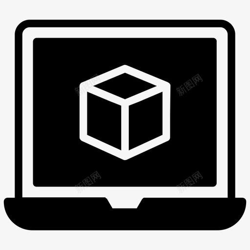 3d技术抽象技术几何形状图标svg_新图网 https://ixintu.com 3d技术 几何形状 创新技术 工程元素字形图标 抽象技术 最新技术 笔记本电脑