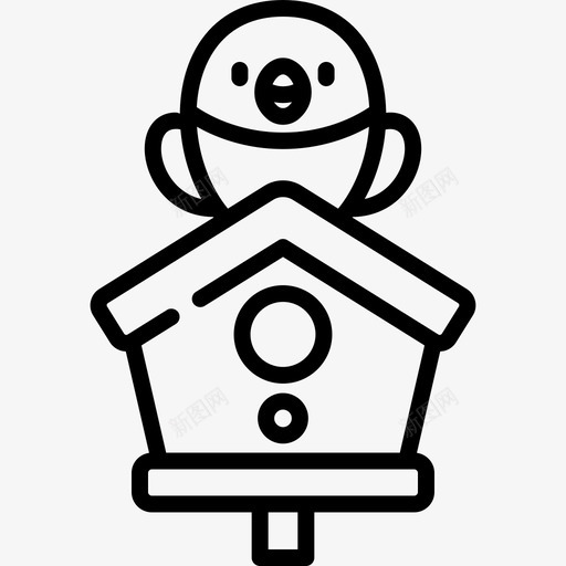 鸟舍园艺30直线型图标svg_新图网 https://ixintu.com 园艺30 直线型 鸟舍