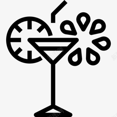 饮酒聚会和活动直系图标图标