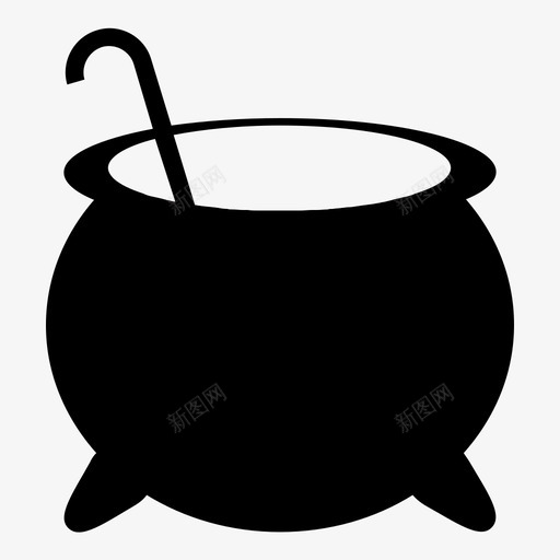 锅药水勺子图标svg_新图网 https://ixintu.com 勺子 女巫 烹饪 煮沸 碗 罐子 药水 锅 青蛙