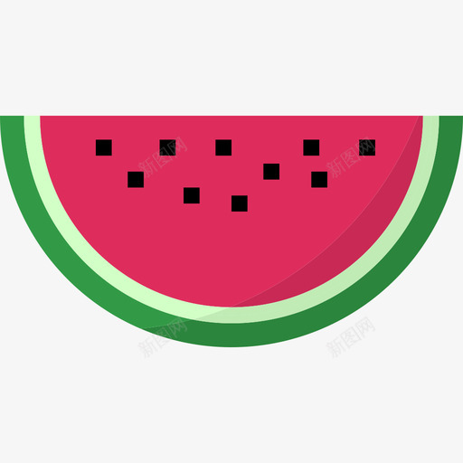 西瓜水果和蔬菜10个平的图标svg_新图网 https://ixintu.com 平的 水果和蔬菜10个 西瓜