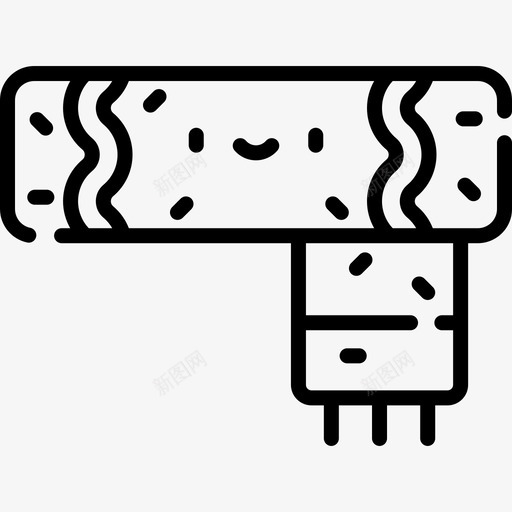 围巾秋14直纹图标svg_新图网 https://ixintu.com 围巾 直纹 秋14