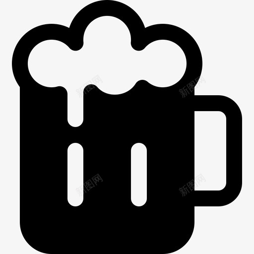 啤酒杯饮料5装满图标svg_新图网 https://ixintu.com 啤酒杯 装满 饮料5