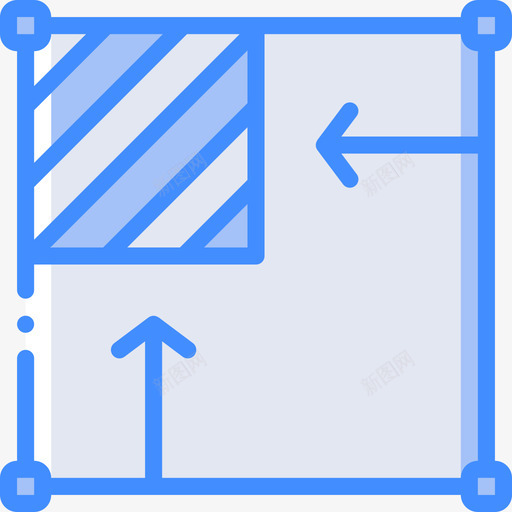 框架桌面出版蓝色图标svg_新图网 https://ixintu.com 框架 桌面出版 蓝色
