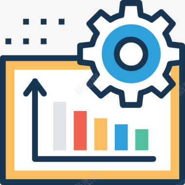分析项目管理6线性颜色图标图标
