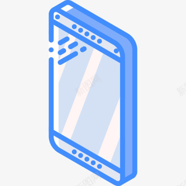 智能手机techiso蓝色图标图标