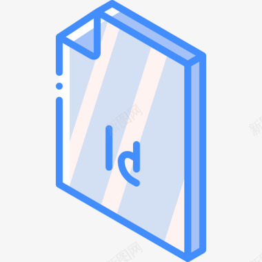 ID文件夹和文件蓝色图标图标