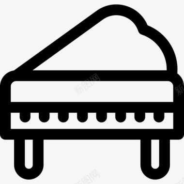 钢琴娱乐17线性图标图标