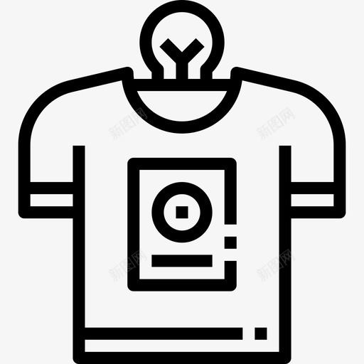 T恤平面服务3线性图标svg_新图网 https://ixintu.com T恤 平面设计服务3 线性