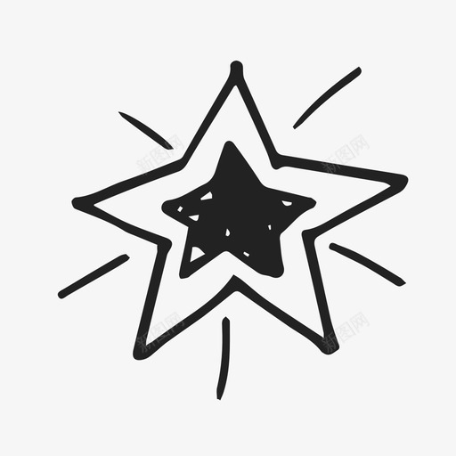 画星星手工手稿图标svg_新图网 https://ixintu.com 手工 手稿 星星 画星星