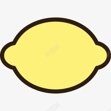 柠檬蔬菜5线颜色图标图标