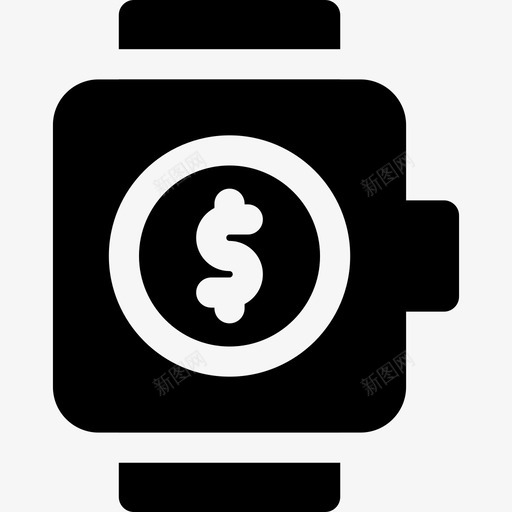 智能手表银行业务12已填充图标svg_新图网 https://ixintu.com 已填充 智能手表 银行业务12