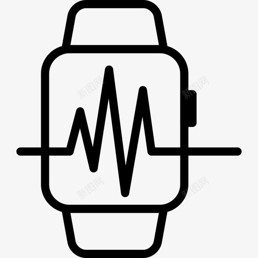 智能手表健身41线性图标svg_新图网 https://ixintu.com 健身41 智能手表 线性