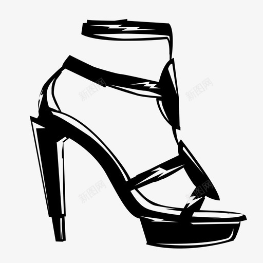 高跟鞋时尚坏女孩图标svg_新图网 https://ixintu.com 坏女孩 时尚 高跟鞋