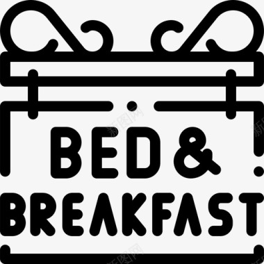 床上早餐直系图标图标