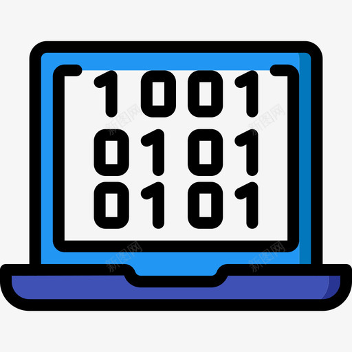 笔记本电脑数据安全10线性彩色图标svg_新图网 https://ixintu.com 数据安全10 笔记本电脑 线性彩色