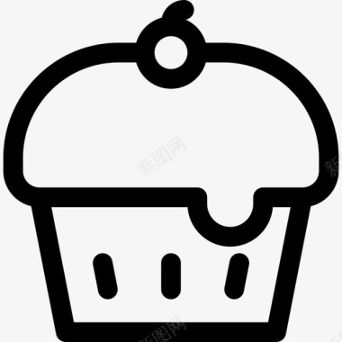 纸杯蛋糕甜点9直系图标图标
