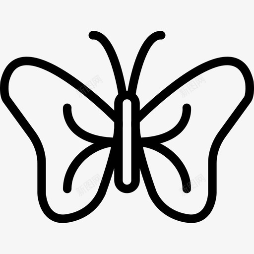 蝴蝶虫虫2线状图标svg_新图网 https://ixintu.com 线状 虫虫2 蝴蝶
