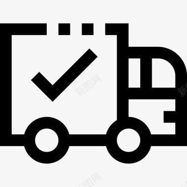 送货车购物82直线型图标图标