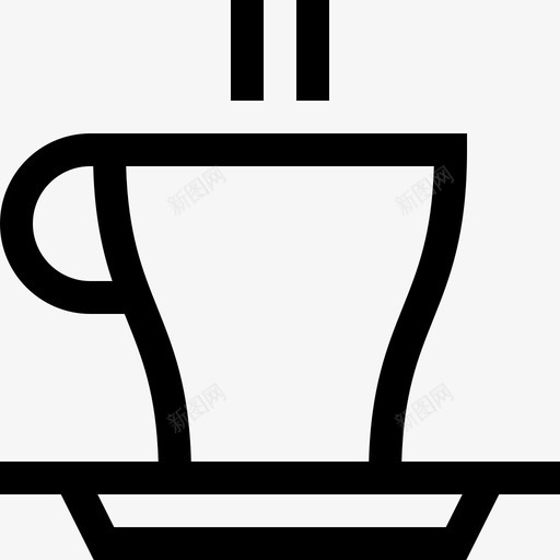 茶杯住宿和早餐6直系图标svg_新图网 https://ixintu.com 住宿和早餐6 直系 茶杯