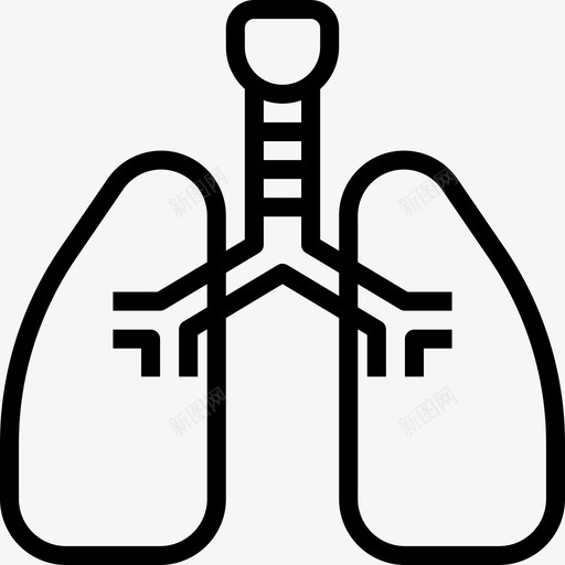 肺医用75直系图标svg_新图网 https://ixintu.com 医用75 直系 肺