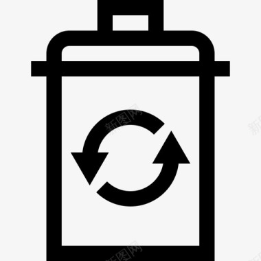 垃圾清洁9线性图标图标