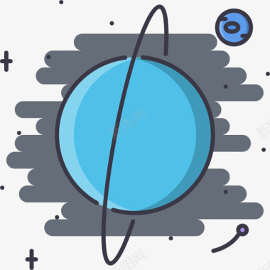 天王星空间50颜色图标图标