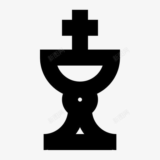 圣杯十字架基督教圣餐图标svg_新图网 https://ixintu.com 圣杯十字架 圣餐 基督教
