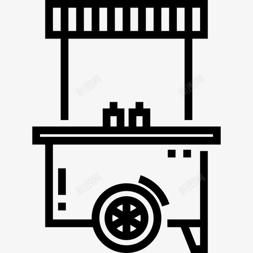 热狗食品车3线性图标svg_新图网 https://ixintu.com 热狗 线性 食品车3