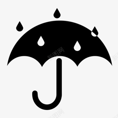 雨滴湿图标图标
