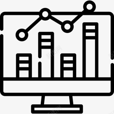 分析商业分析11线性图标图标