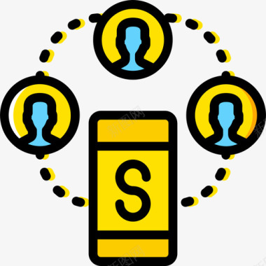 智能手机startup6黄色图标图标