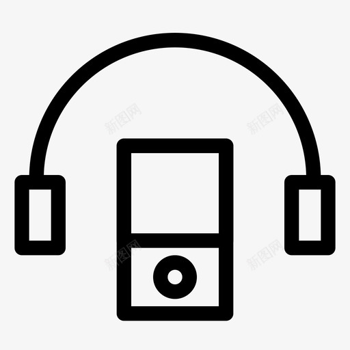 音乐播放器耳机ipod图标svg_新图网 https://ixintu.com ipod 旅游 旅游和度假 耳机 音乐播放器