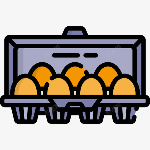 鸡蛋面包店18原色图标svg_新图网 https://ixintu.com 原色 面包店18 鸡蛋