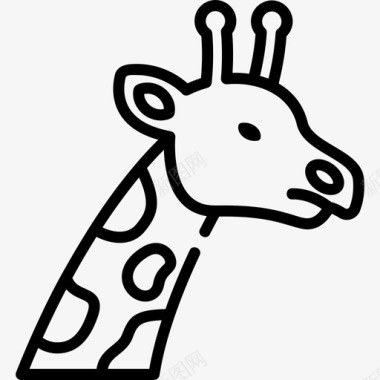长颈鹿动物直系图标图标