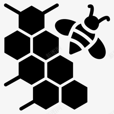 蜂巢蜜蜂蜜蜂蜡图标图标