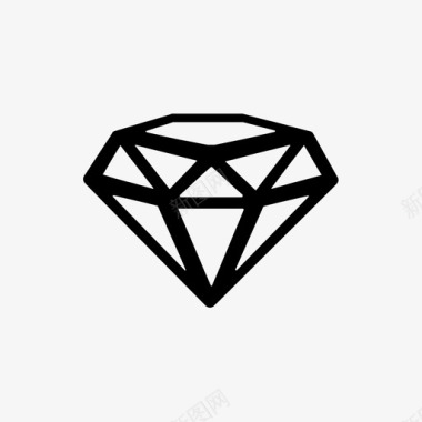 钻石明亮宝石图标图标