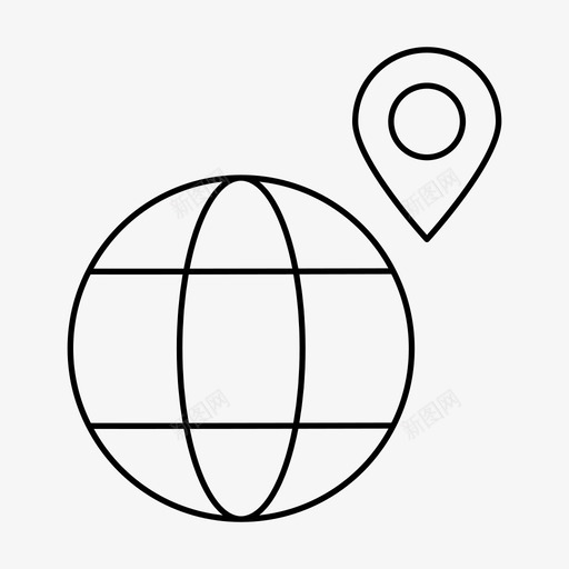 位置地球全球图标svg_新图网 https://ixintu.com 世界 位置 全球 地球 生命 界面和网络图标线