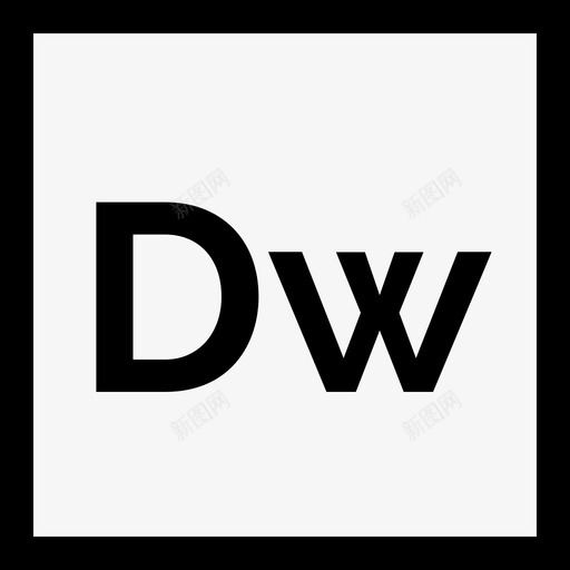 Dreamweaveradobe徽标4线性图标svg_新图网 https://ixintu.com Dreamweaver adobe徽标4 线性