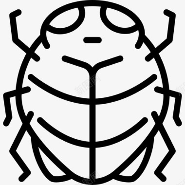 虫子25号弹簧直线型图标图标