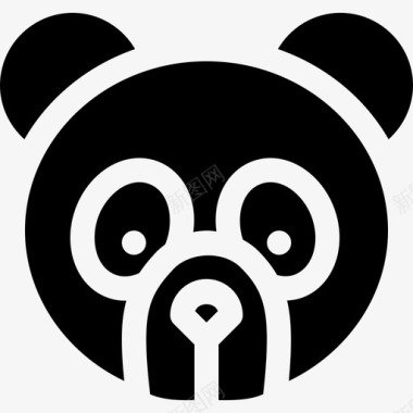 熊猫自然36填充图标图标
