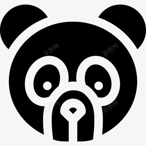 熊猫自然36填充图标svg_新图网 https://ixintu.com 填充 熊猫 自然36