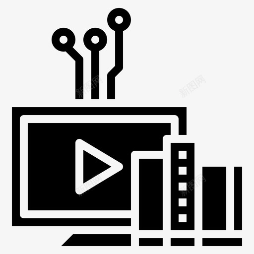 教程桌面学习用品图标svg_新图网 https://ixintu.com 学习用品 录像 教程 桌面 视频教程 设计工具