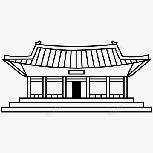 韩国建筑图标svg_新图网 https://ixintu.com 韩国建筑