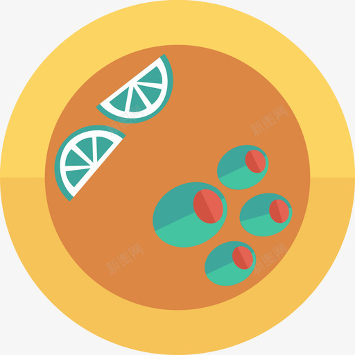 盘子食品饮料3平的图标svg_新图网 https://ixintu.com 平的 盘子 食品饮料3