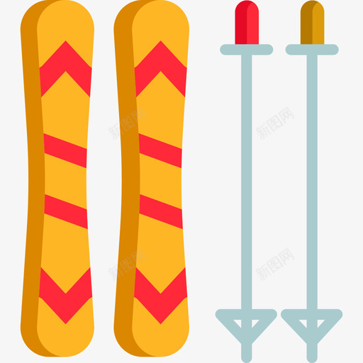 滑雪板北极7级平坦图标svg_新图网 https://ixintu.com 北极7级 平坦 滑雪板