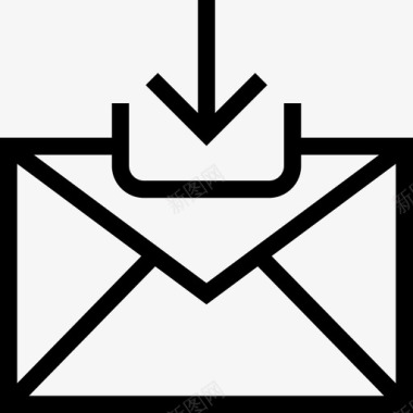 电子邮件网页开发8线性图标图标
