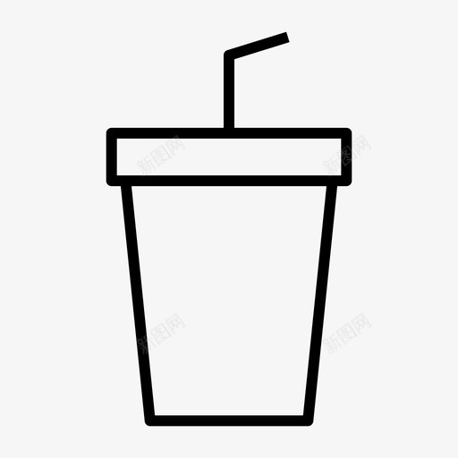 饮料冷饮杯子图标svg_新图网 https://ixintu.com 冷饮 吸管 杯子 派对庆祝 饮料 饮料瓶