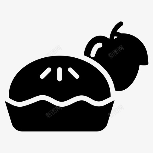 苹果派苹果甜点苹果馅饼图标svg_新图网 https://ixintu.com 甜食 苹果派 苹果甜点 苹果馅饼 食物字形矢量图标